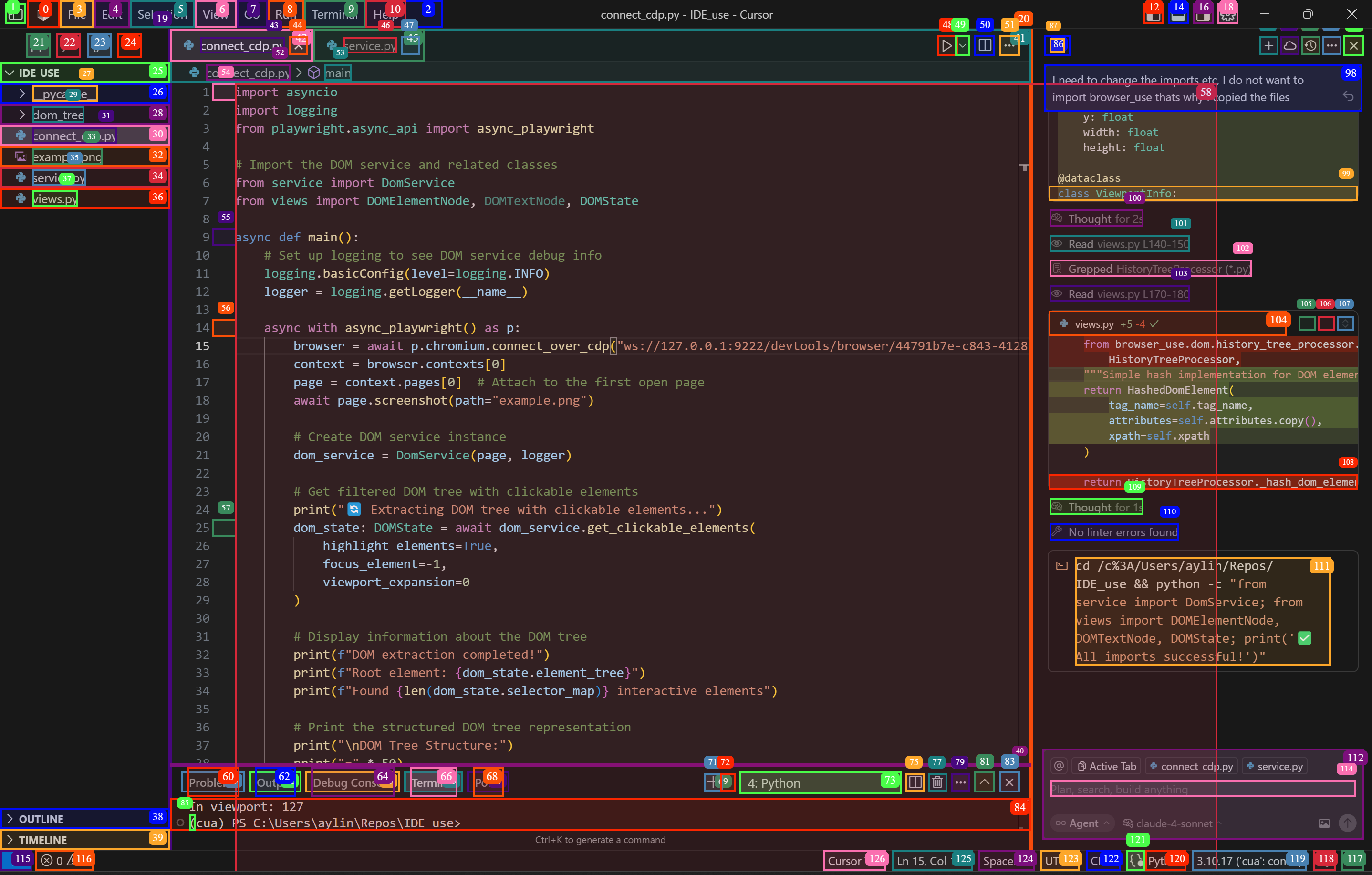 Bounding Boxes on Cursor Screen